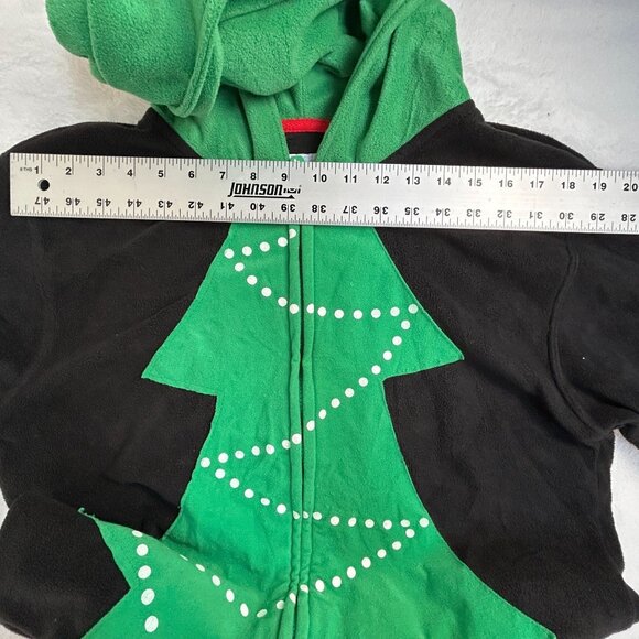 Tipsy Elves Women's Cozy Christmas Tree Toss Game Hooded Jumpsuit Large Green - Picture 4 of 10